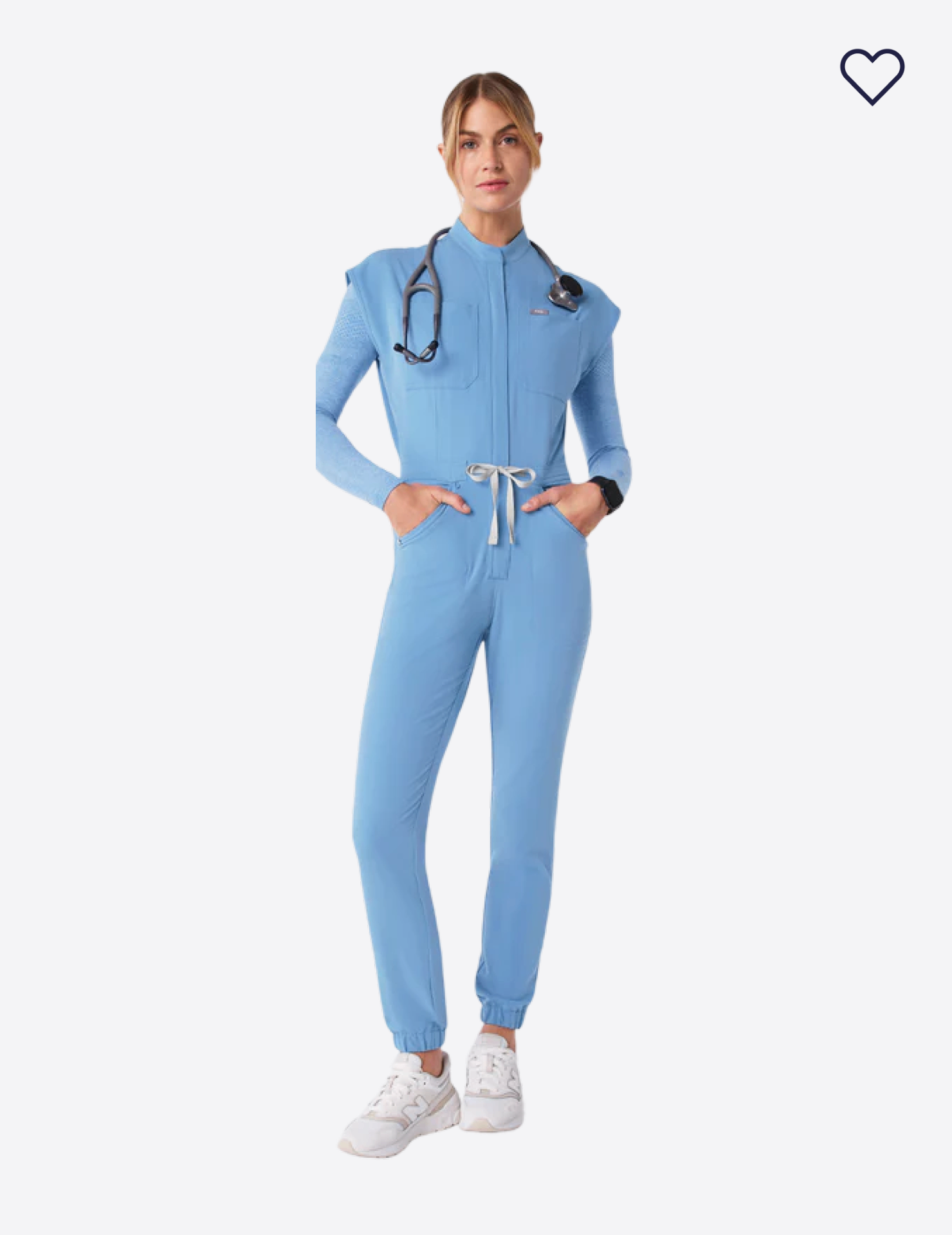 Refined Zip Scrub Jumpsuit