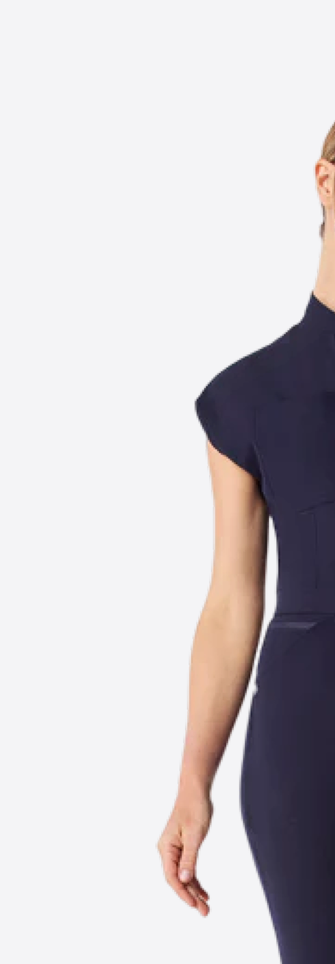 Tailored Mock-Neck Scrub Top